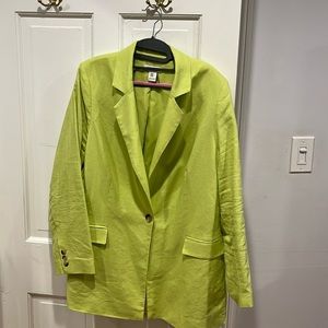 EUC pistachio linen blend blazer.